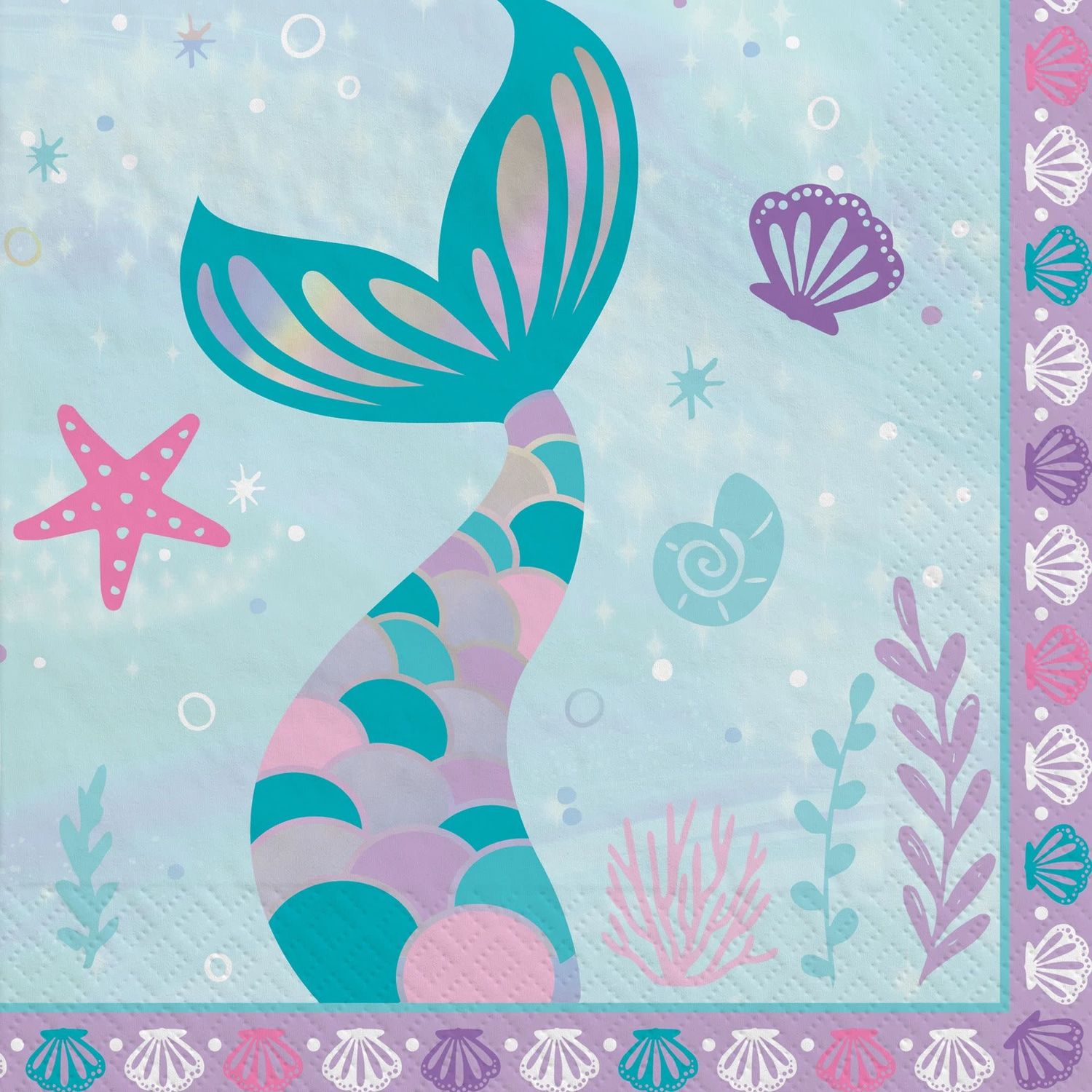 Shimmering Mermaids Luncheon Napkins