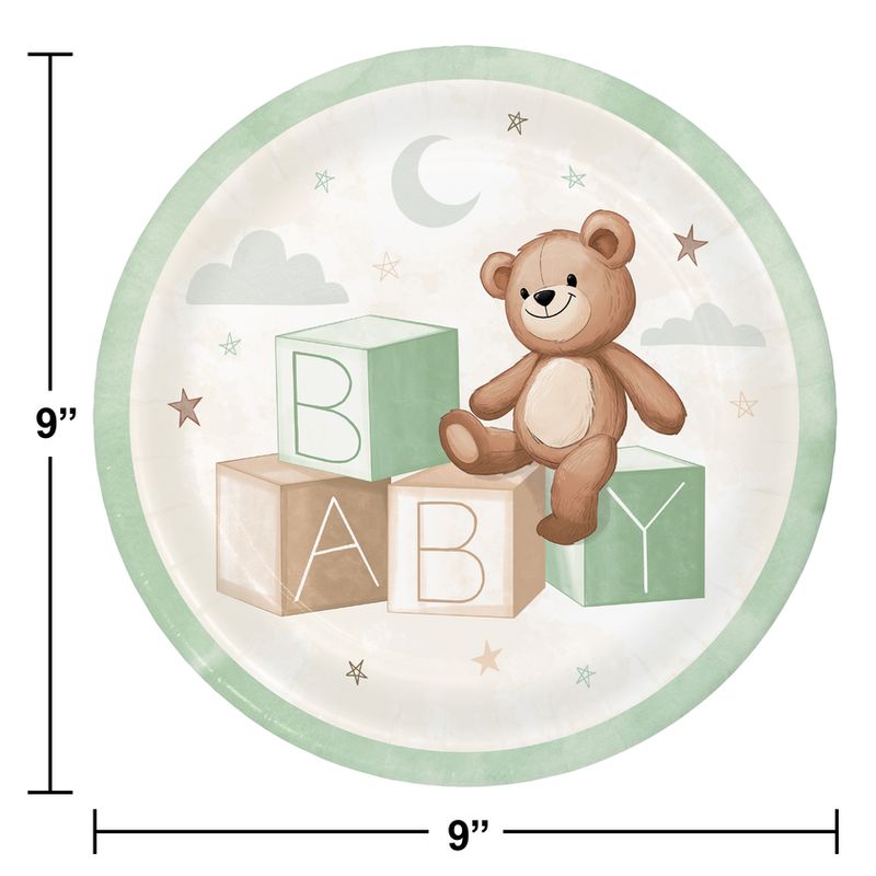 Teddy Bear Dinner Plates 8CT