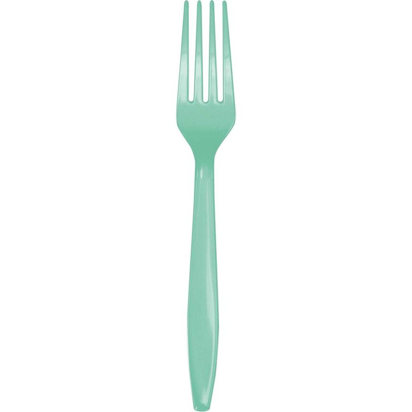 Fresh Mint Premium Plastic Forks 24CT