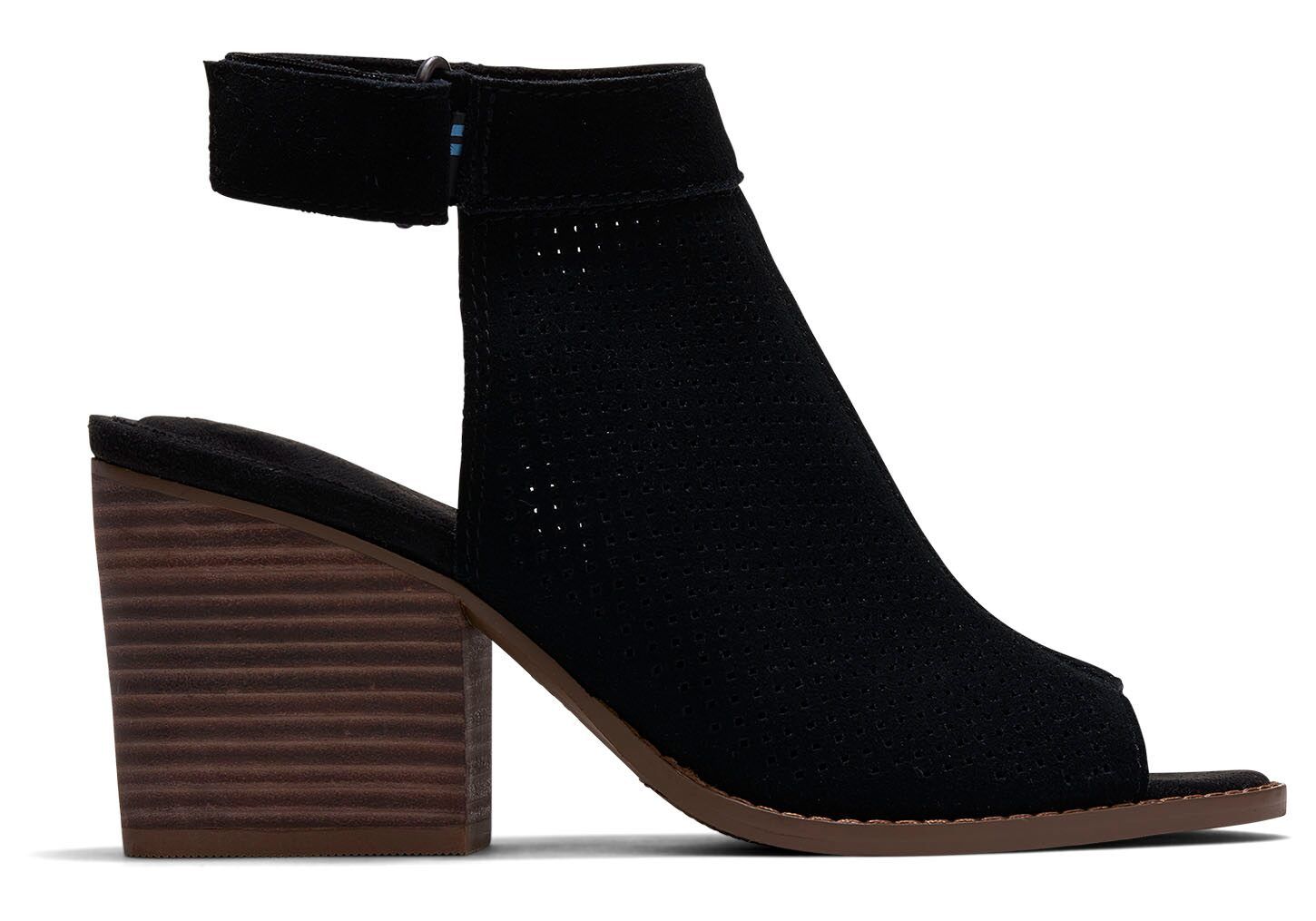 Toms - Grenada Suede Heel, Color: Black, Size: 6