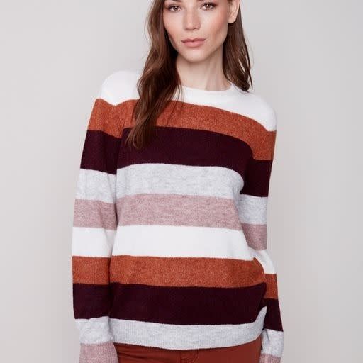 Charlie B - Striped Crew Neck Sweater