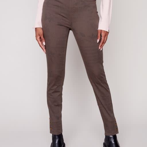 Charlie B - Printed Button Snap Pull On Pant