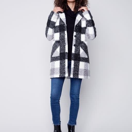 Charlie B - Plaid Boucle Coat