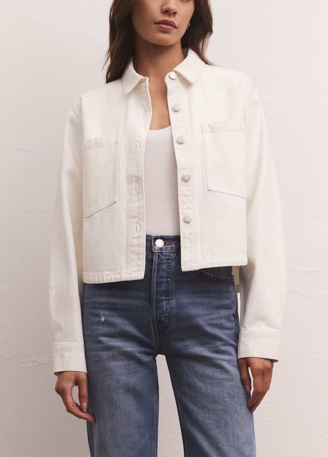 Z Supply - All Day Cropped Denim Jacket