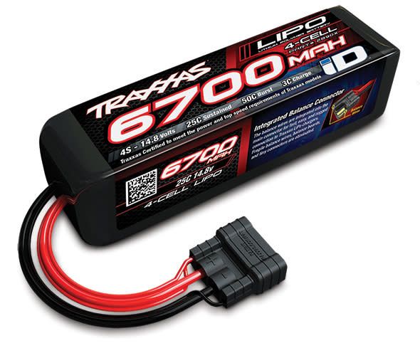 6700mAh 14.8v 4-Cell 25C LiPo Battery