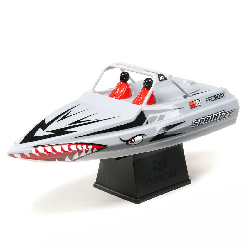 Sprintjet 9&quot; Self-Righting Deep-V Jet Boat Brushed RTR, Silver