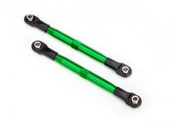 [Toe links (TUBES green-anodized, 7075-T6 aluminum, stronger than titanium) (87mm) (2)/ rod ends (4)/ aluminum wrench (1)] Toe links (TUBES green-anodized, 7075-T6 aluminum, stronger than titanium) (8