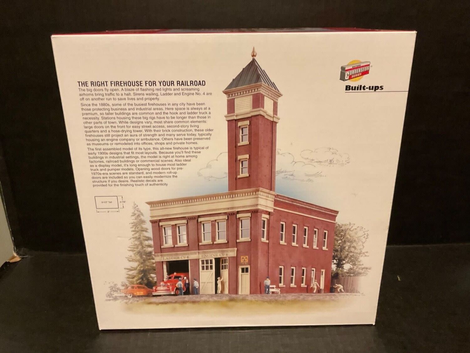 HO Scale Walthers Cornerstone Built Ups Firehouse Co. No. 4 933-2809 used