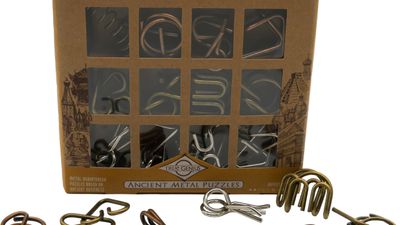 True Genius Ancient Metal Puzzles - 12 pc