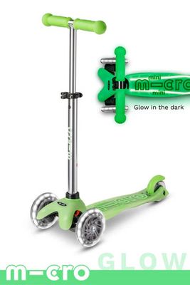 Mini Deluxe Glow LED Plus Scooter - Icy Lime