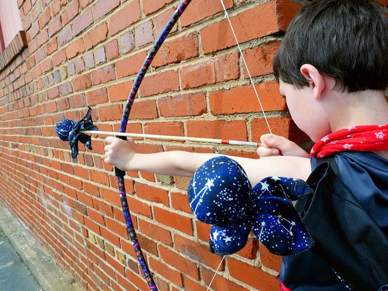 Galaxy Bow and Arrow Set. Two Arrows, Target