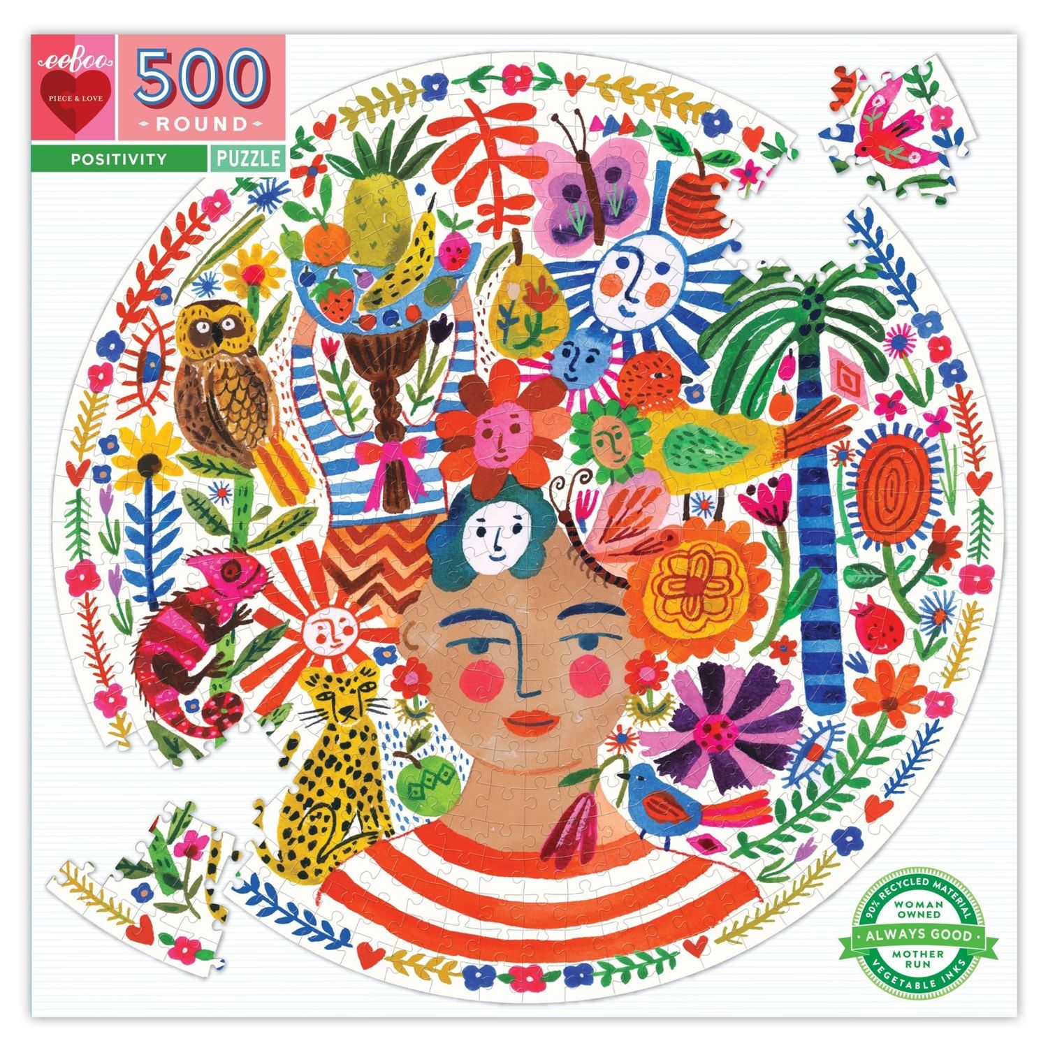 Positivity 500 Pc Round Puzzle