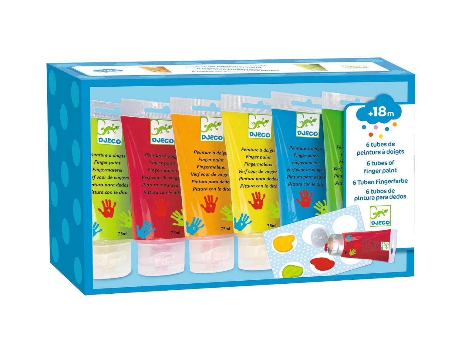 6 Tubes of Finger Paint - Classic