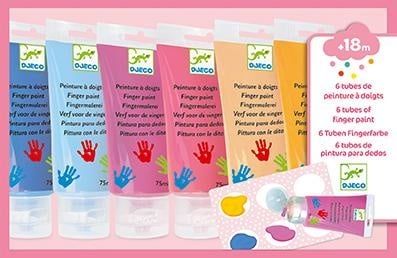 6 Tubes of Finger Paint - Sweet