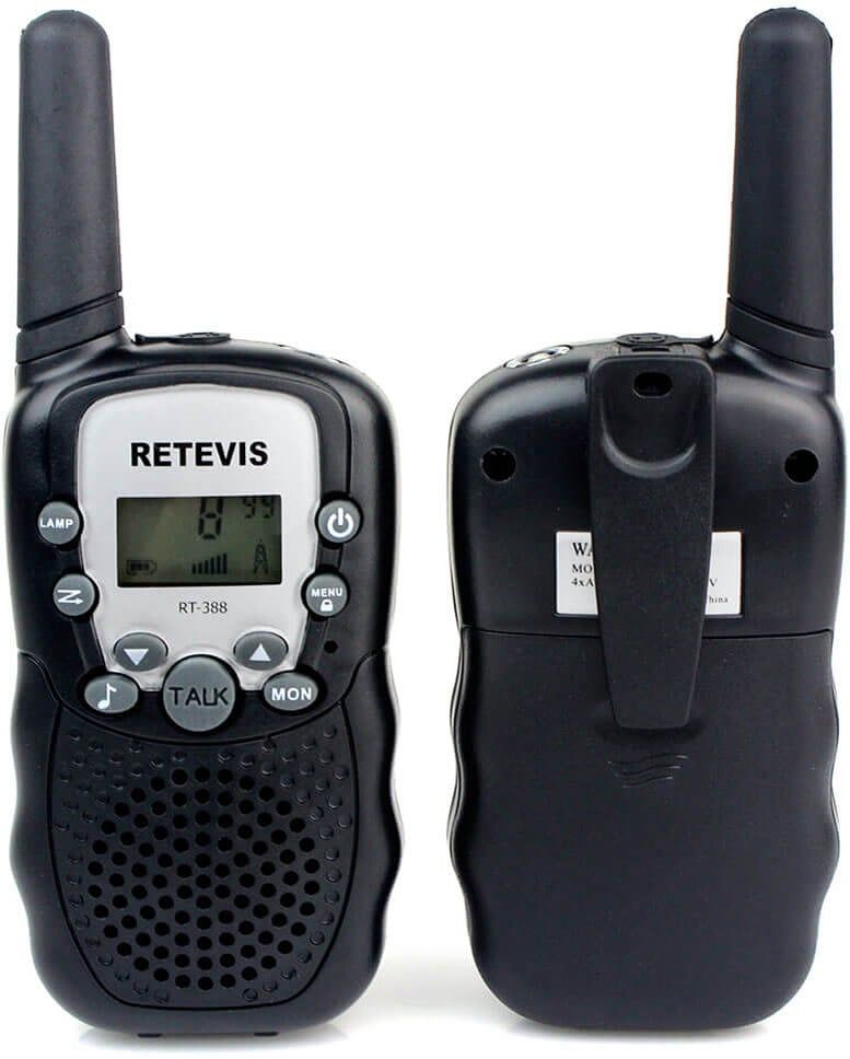 Retevis Walkie Talkies with Flashlight - Black