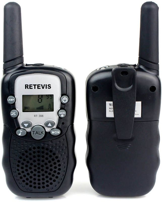 Retevis Walkie Talkies with Flashlight - Black