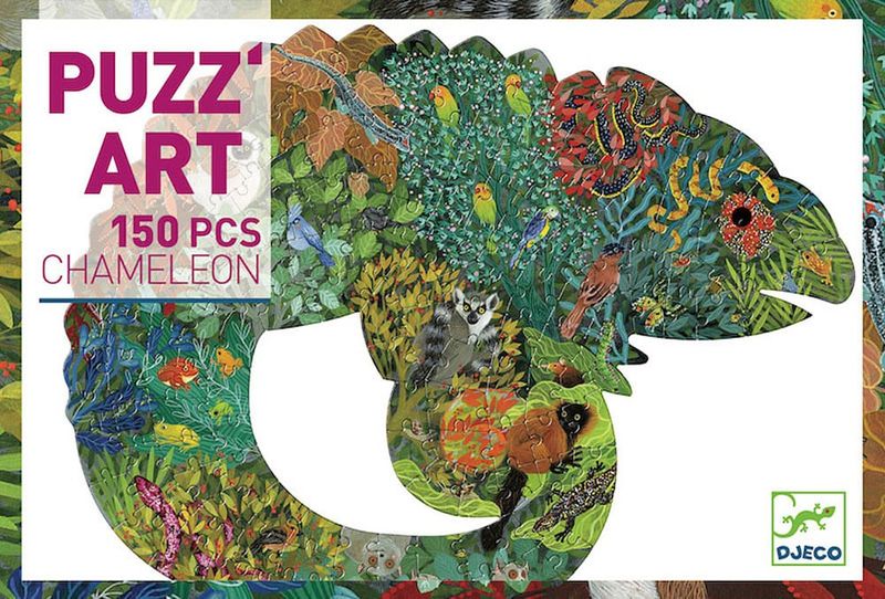 Chameleon  Puzz&#39;Art Shaped Jigsaw Puzzle