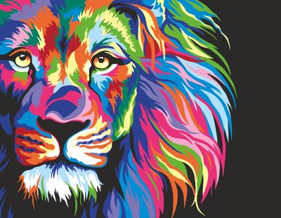 Artwille™ Paint By Number Neon Lion