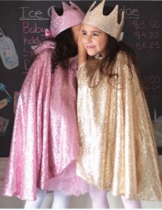 Precious Pink Sequins Cape, Size 5-6