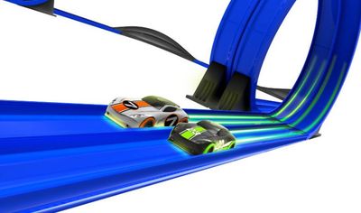 Tracer Racers RC Super Looper Speedway Glow In The Dark Race Set