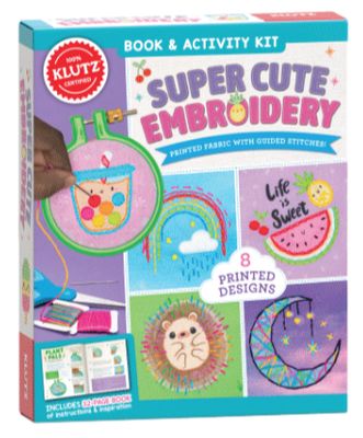 Super Cute Embroidery Book &amp; Activity Kit