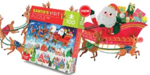 Santa&#39;s Visit 100 Piece Puzzle