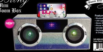 Mini Bling Boombox - Blue