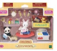 Calico Critter Baby&#39;s Toy Box Snow Rabbit &amp; Panda