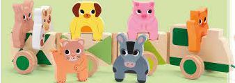 Trainimo Farm Wooden Pull-Along Activity Toy