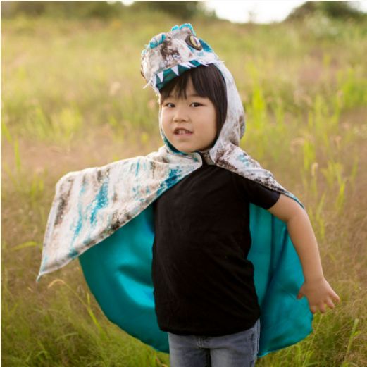 Raptor Cape, Teal/Brown, Size 5-6