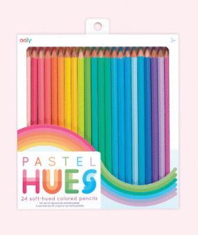 Pastel Hues Colored Pencils - Set of 24