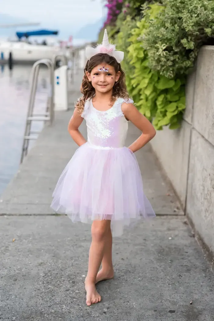 Dreamy Unicorn Dress and Headband Sz 5-6