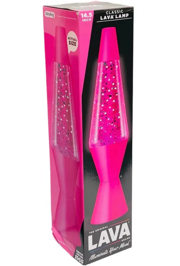 Pink Sparkle Lava Lamp 14.5&quot;