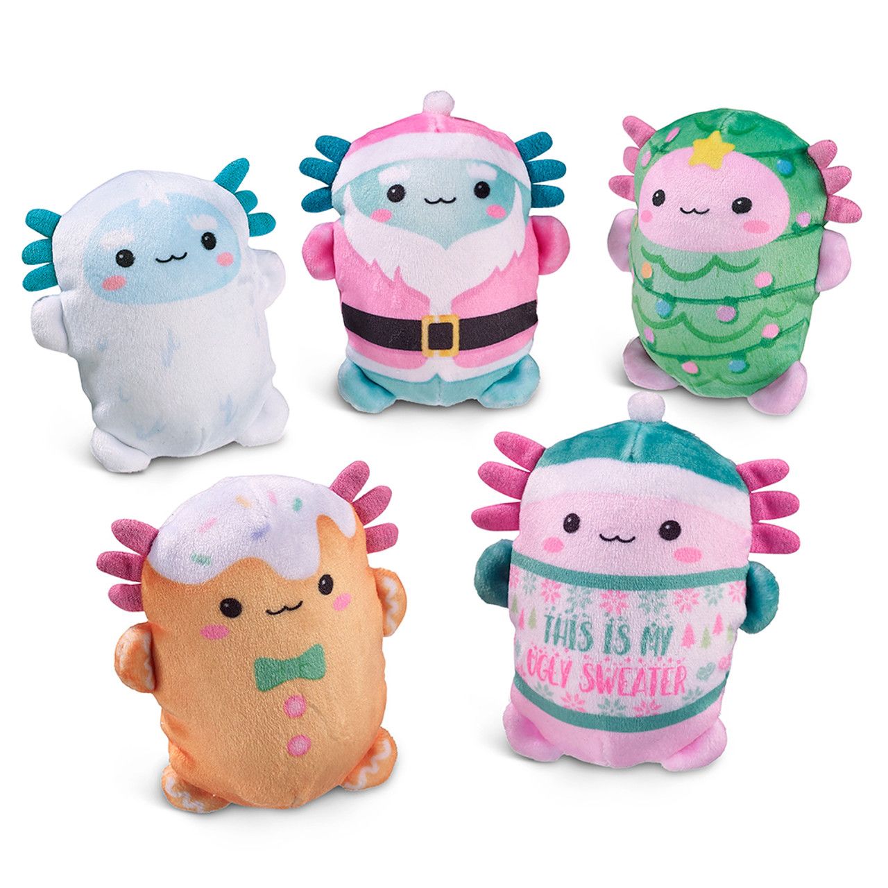 Bubble Stuffed Squishy Friends - Axolotl Christmas