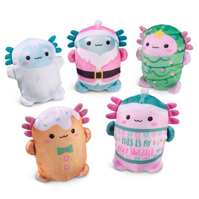 Bubble Stuffed Squishy Friends - Axolotl Christmas