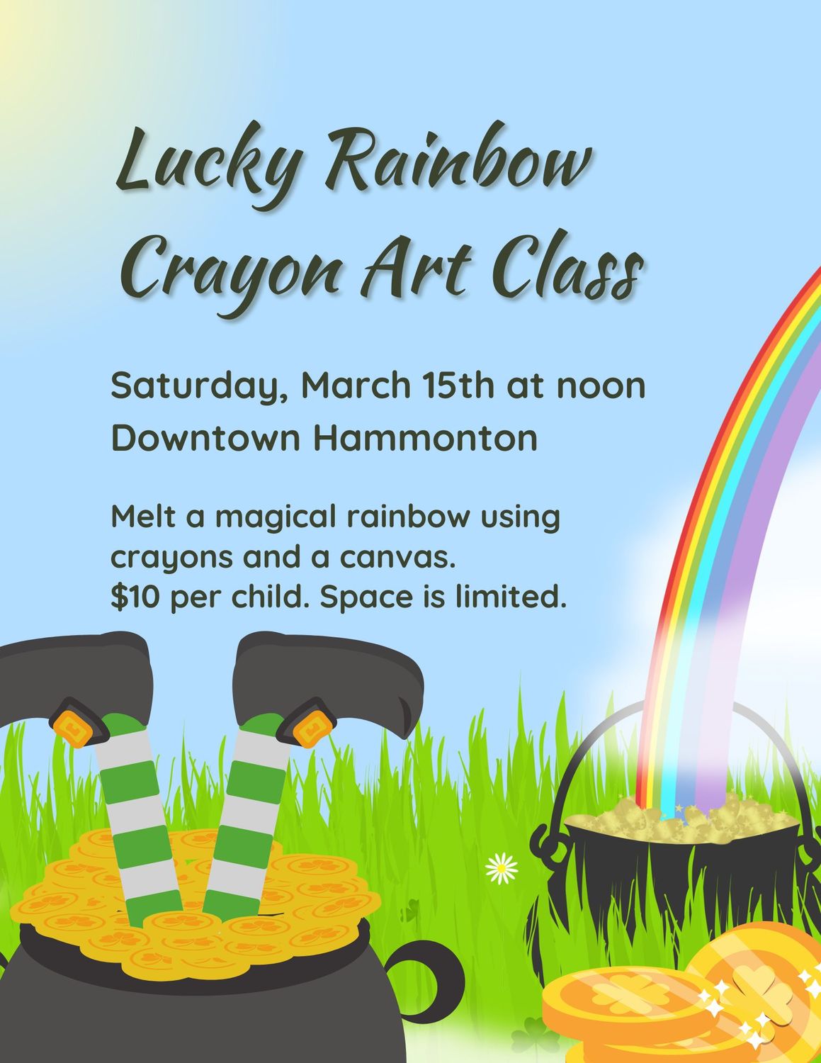 Lucky Rainbow Crayon Art Class