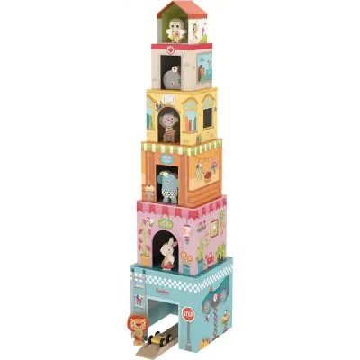 Tower House Stacking Game