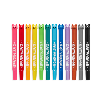 Cat Parade Twist-Up Watercolor Gel Crayons - Set of 12