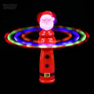 7.5" Light Up Santa Orbiting Wand