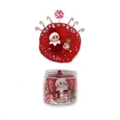 Elf in Jar Sensory Play Dough Kit