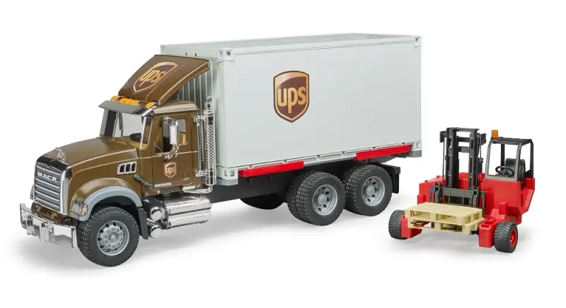MACK Granite UPS logistics truck w/ forklift
