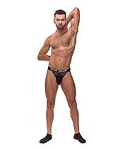 Cock Pit Fishnet Cock Ring Jock Black