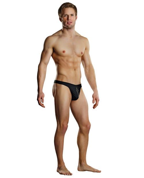 Zipper Thong Black