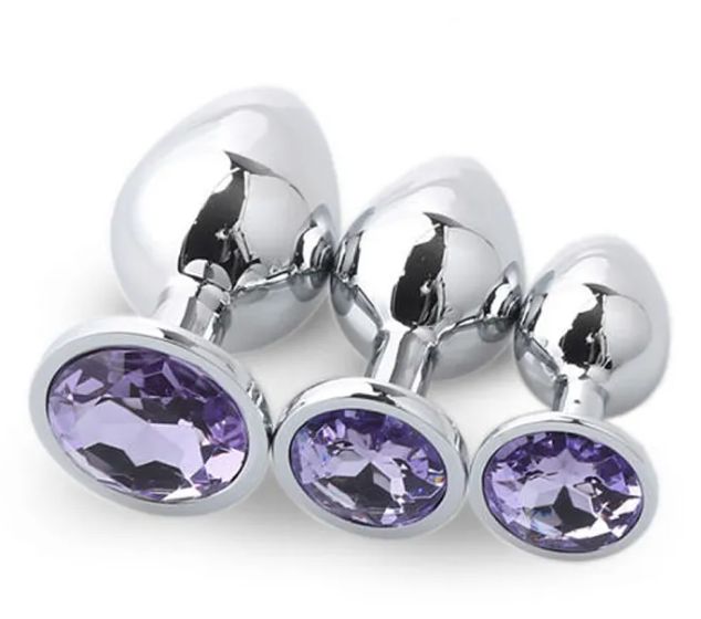 **Babylon Metal Plug with Rhinestone Misc. Colors Single 