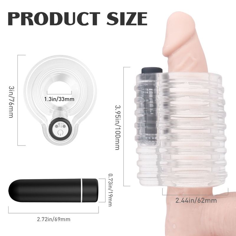Babylon Clear Ribbed Vibrating Stroker