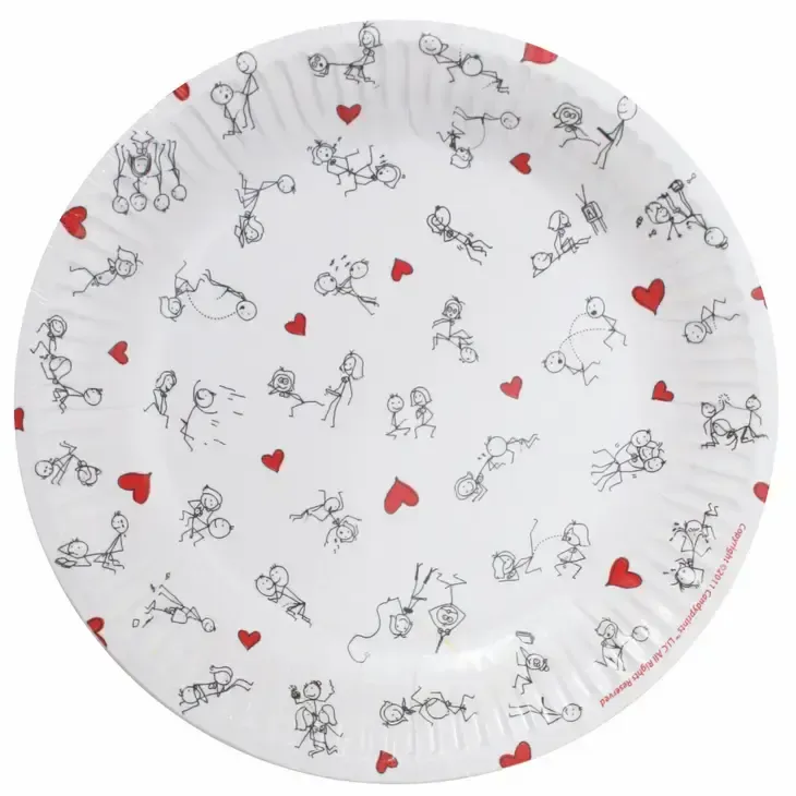 Stick Figure Naughty Plates