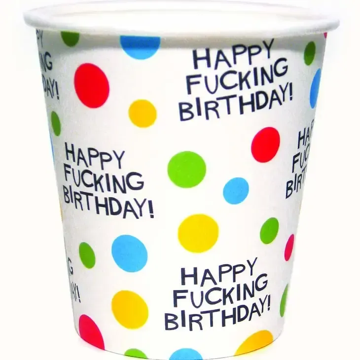 X-Rated Birthday Party Cups 8 Count