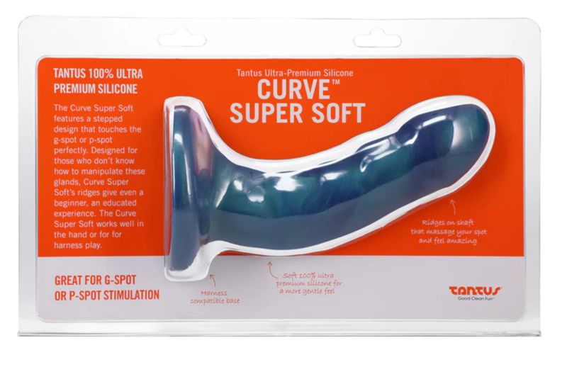 Tantus Curve 6.5 Inch Dildo Soft Malachite