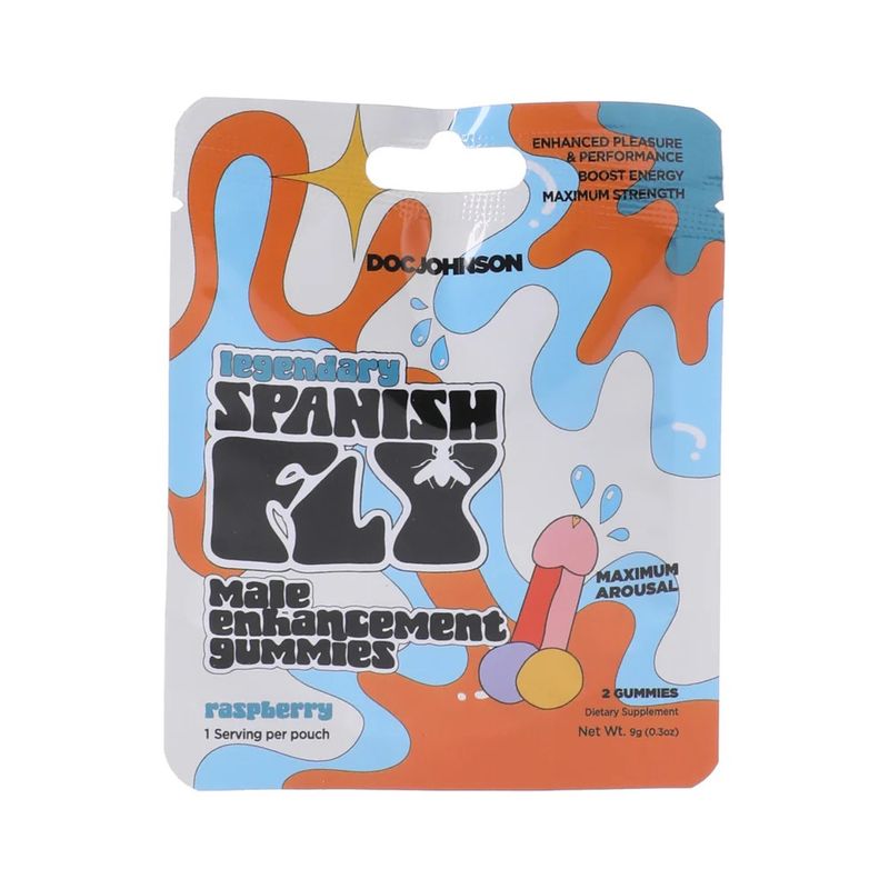 Spanish Fly Male Enhancement Gummies Raspberry 2-Pack