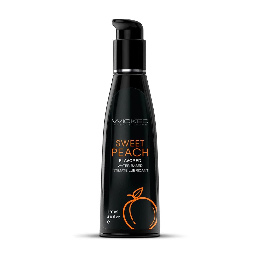 Wicked Water Based Flavored Lube Peach 4oz